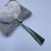 Recuerdos de Xiangfei Tuan Hua Cuentas Hebilla de Seguridad Borla 15cm Oreja Zi Estilo Antiguo Hanfu Cheongsam Solapa de Presión Guirnaldas Accesorios de Ropa