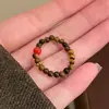 Anel Larga Olho de Tigre Maillard Feminino Casual Design de Nicho Sensação Retrô Moda Mais Fácil de Combinar Anel Aberto