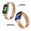 Adequado para Pulseira Huawei Band 10, Pulseira de Aço Inoxidável Sólido com Três Contas, Universal para Pulseira Huawei 987, Honor Band 6