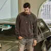 Suéter de chenilla con cuello redondo para hombre, Otoño e Invierno, Sencillo y Versátil, Holgado, Cálido, Estilo Perezoso, Ropa de Punto para Casa