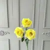 3 rosas artificiales de mil pétalos para decoración de fondo de boda, arreglos florales, arreglos de pasillo, flores artificiales para escaparates de centros comerciales, flores de seda