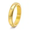 Joyería Estilo Europeo y Americano Anillo de Girasol con Incrustación de Piedra Acero de Titanio Minimalista Anillo Giratorio para Aliviar el Estrés para Hombres y Mujeres Anillo de Compromiso