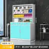 Botiquín de medicina occidental, gabinete dispensador médico de clínica, botiquín de medicina de sala médica de hospital, gabinete de instrumentos de acero inoxidable y mesa de desechos