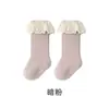 Nuevos Calcetines Infantiles 2022 para Primavera y Otoño, Calcetines de Media Pantorrilla para Niñas, Calcetines de Algodón para Bebé con Encaje al por Mayor