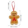 Nuevo colgante navideño transfronterizo con forma de hombrecito de jengibre, adorno colgante para árbol de Navidad, letra navideña, hombrecito de galletas.