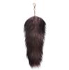 Colgante de pelo de zorro de 30 cm para Halloween, cola de zorro azul plateada, accesorio de piel auténtica, colgante para bolso de mujer