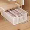 Cesta colgante tipo cajón debajo del armario, Estante escalonado de arte en hierro para almacenamiento de ropa, Divisor organizador de ropa para ahorrar espacio en el hogar