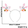 Diadema Decorativa de Terciopelo de Pascua Diadema de Conejo Cáscara de Huevo Pollito Tema de Fiesta de Pascua Diadema de Muñeco de Dibujos Animados