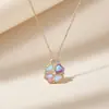 Collar para Mujer, Transfronterizo, Dos Formas de Usar, Flor de Cuatro Hojas Corazón, Corazón que se Abre y Cierra, Plegado de Amor, Lujo Ligero, Cadena de Clavícula de Gama Alta