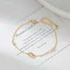Pulsera de Mano Personalizada con Circonita Microincrustada y Baño de Oro Real para Mujer, Pulsera Geométrica de Diseño de Nicho, Pulsera Exquisita de Estilo para el Trabajo