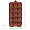 Molde de silicona para pastel de chocolate con forma de flor al por mayor en stock, molde para rejilla de hielo, molde para soporte de cera para pintura de fuego, horneado casero
