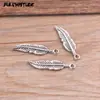 2 Cores 8*30mm Acessórios para Joias DIY de Liga Pingente de Folha Charme Colar Pulseira Acessórios Liga de Zinco