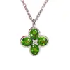 Collar de Diópsido Incrustado en Todo el Cuerpo Plata S925 Nuevo Colgante de Diópsido Natural Accesorios para Mujer Joyería de Moda Venta al por Mayor