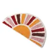 Tapete de Chão Meio Círculo Arco-Íris Estilo Ins em Falso Cashmere, Tapete de Banheiro Absorvente de Secagem Rápida, Tapete Espesso para Quarto Venda por Atacado