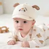 Touca para Bebê para Primavera e Outono, Classe A, para Recém-Nascidos de 0 a 3 Meses, Boné Fofo com Aba Macia de Bico de Pato