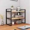 Estante de Almacenamiento de Escritorio Estante de Almacenamiento de Escritorio Multicapa Estante en Capas para Escritorio Hierro Dormitorio Estudiantil Mesa Estantería Pequeña