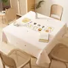 2026 Nuevo Estilo Lujo Ligero Gama Alta Mesa de Comedor Tela de Hilo Mantel Impermeable Resistente al Aceite Lavable Mesa de Café Mesa Cuadrada Mesa Redonda