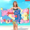 Toalla de Playa Serie Cerdo Peppa Linda Transfronteriza Microfibra Toalla de Baño Estampada Toalla para Fiesta en la Playa al Aire Libre de Verano