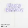 Nuevo Paquete de Pastel Edición Simple Color Macarrón Enchufe Feliz Cumpleaños Decoración para Hornear Cumpleaños Suministros
