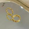 Celebridad de Internet Nuevo Anillo de Hielo Triturado de Tres Caras Versión Estrecha para Mujer de Gipsófila Anillo Dorado Joyería Regalo para Novia