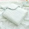 Manta de muselina de seis capas de algodón de bambú personalizada para bebé, toalla de baño para recién nacido, manta de cobertura para bebé, suave, hecha a medida según tu diseño, con etiqueta lavable