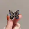 Pinza Pequeña para el Cabello con Pedrería Negra Mariposa Pinza para Flequillo Pasador Pinza para el Cabello de Princesa Pinza Superior para Niña