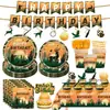 Platos de Papel de Fiesta Camuflaje de Caza Tema Cazador Decoración de Fiesta Vajilla Decoración de Picnic Familiar de Camping Suministros para Fiestas