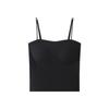 Ropa interior de verano con tirantes de seda helada para mujer, sujetador fino adelgazante con espalda descubierta y base integrada ligera antideslizamiento.