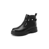 Botas Nuevas Botas Martin Retro Comercio Exterior Botas de Mujer Otoño e Invierno Botas de Motocicleta Botas Romanas Hebilla de Cinturón Europea y Americana Caña Corta con Algodón