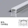 Luminária Linear LED de Sobrepor com Teto Pré-Embutido de Liga de Alumínio Cinza, Luminária Linear de Borda Cob, Perfil Embutido para Canal de Luz