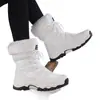 Zapatos de Algodón de Gran Tamaño Transfronterizos Botas de Nieve para Mujer Botas de Invierno Cálidas de Media Caña Acolchadas con Terciopelo Botas de Senderismo para Exteriores del Noreste