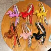 Llavero Creativo de Perro Salchicha de Cuero Lindo Dibujo Animado Cachorro Colgante para Bolso de Cuero Llavero de Lujo Accesible Pequeño Regalo