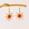Pendientes de cristal de sol estilo bohemio retro para hombres y mujeres, con personalidad, tendencia punk, accesorios sencillos que combinan con todo.