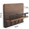Llavero de Madera para Pared Puerta de Entrada Hogar Colgador de Llaves para Bolsas Montado en la Pared Estante para Almacenamiento de Llaves de Entrada