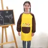 Overol de pintura para niños delantal de pintura artística impermeable a prueba de aceite ropa protectora manga larga vestido inverso guardería logo personalizado