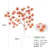 Plantas verdes artificiais, folhas de bordo tridimensionais, folhas de bordo planas, plantas falsas para decoração, layout de cena, paisagismo de engenharia, galhos e folhas