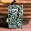 Natural Xinjiang Hetian jade Jade hueco Wudao Guanyin colgante dragón Guanyin Jade colgante