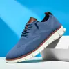 Zapatos Casuales para Hombre de Talla Grande 48 Británica Brock Transfronterizos Tendencia de Moda Superficie Tejida Fly Transpirables Ligeros Mocasines Deportivos