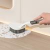 Cepillo limpiador de huecos para el hogar, cepillo para esquinas de baño, cepillo triangular para juntas de piso, cepillo duro para inodoro sin ángulo muerto para piso de baño
