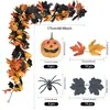 Guirnalda de Hojas de Arce Artificial Transfronteriza, Decoraciones Colgantes de Hojas Artificiales para Festival de la Cosecha de Otoño, Halloween, Decoraciones para Fiesta en el Jardín al por Mayor