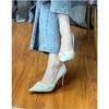Tacones Altos Casuales Antideslizantes Diarios Slip-On Nuevo Estilo Celebridad de Internet Para Personas Bajas Muestran Alto Transpirables Zapatos de Tacón de Aguja para Mujer