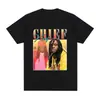 Camiseta Transfronteriza 180g Rapper Chief Keef para Presidente Moda Masculina Casual Manga Corta