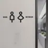 Sinalização de Banheiro para Homens e Mulheres, Indicadores de Banheiro para Hotéis e Shoppings, Placas de Banheiro Wc, Placas Criativas para Portas