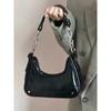 Bolsa Feminina Prata Nova de Nicho Portátil Corrente Baguette Bolsa de Axila de Alta Qualidade Versátil Bolsa de Ombro Único Transversal