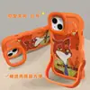 Lindo Nick es Adecuado para Funda de Teléfono Móvil Naranja Apple 17 Iphone15Promax Doble Soporte 16 Dibujos Animados 14 Huawei