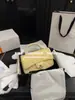 25P Novo Estilo Pequena Fragrância Alça Cf Mini Alça Clássico Preto Dourado Corrente Acolchoada Bolsa de Ombro Transversal