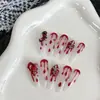 Uñas vestibles de Halloween superventas transfronterizas europeas y americanas, piezas de arte de uñas de calabaza, calavera y fantasma puramente hechas a mano, productos terminados para venta al por mayor de alta gama