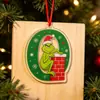 Colgante de Letra Acrílica Monstruo Peludo Verde Navideño Transfronterizo 2 Estilos Adorno de Árbol de Navidad Decoración de Regalo Festivo Transfronterizo