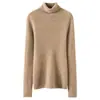 Suéter de punto de cachemira, moderno, color liso, versátil, nuevo estilo para otoño e invierno, cálido, jersey, manga larga, corte ajustado, para mujer, para ir al trabajo, adelgazante