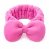 Faixa de Cabelo Grande de Cor Sólida com Laço Grande Feita Sob Medida Transfronteiriça para Mulheres, Faixa de Cabelo de Aba Larga para Lavar o Rosto, Faixa de Cabelo Absorvente de Pelúcia, Acessório de Cabelo Simples